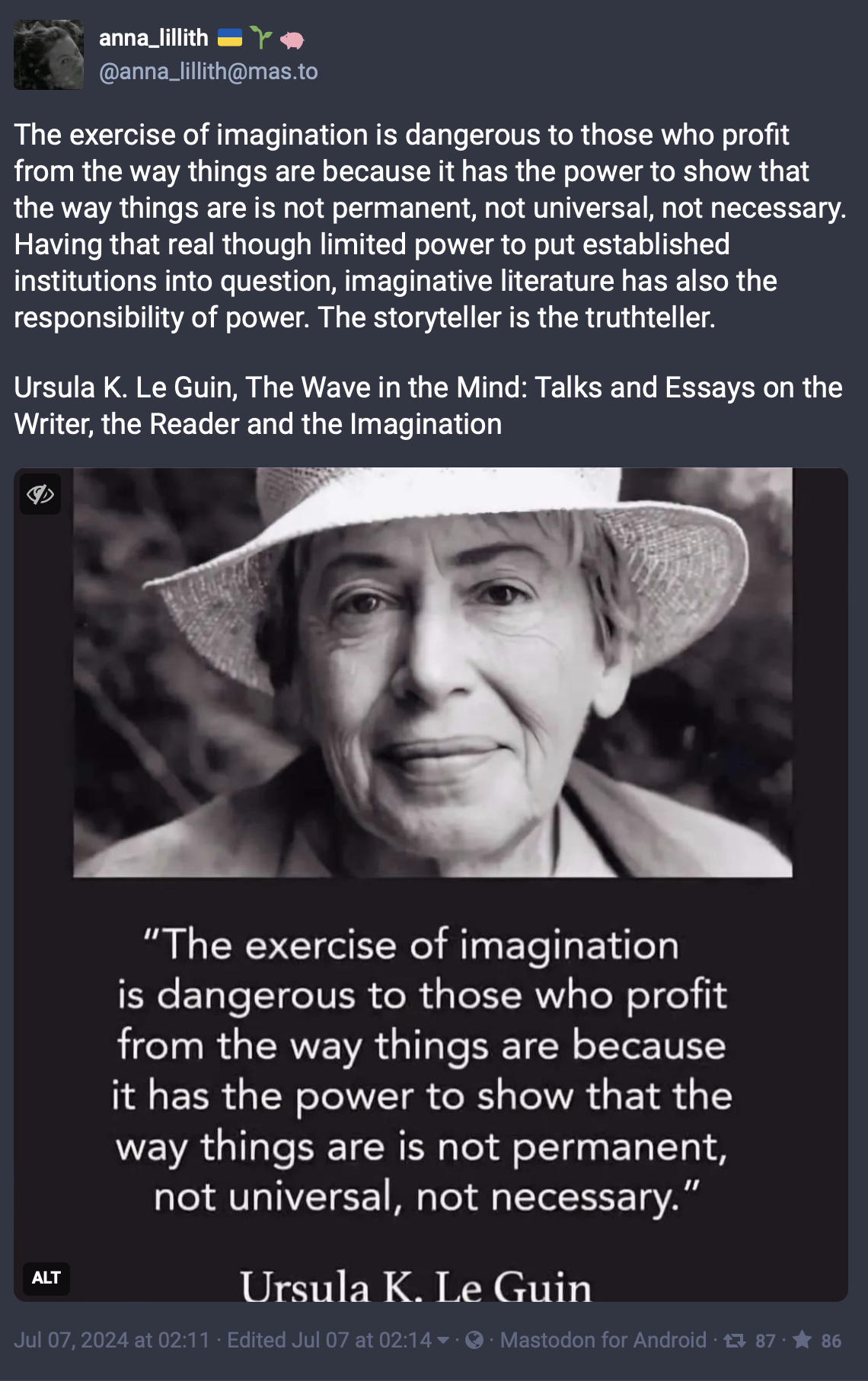 Exercise of imagination LeGuin.png